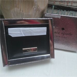 Kate Spade Black and Silver Card Holder